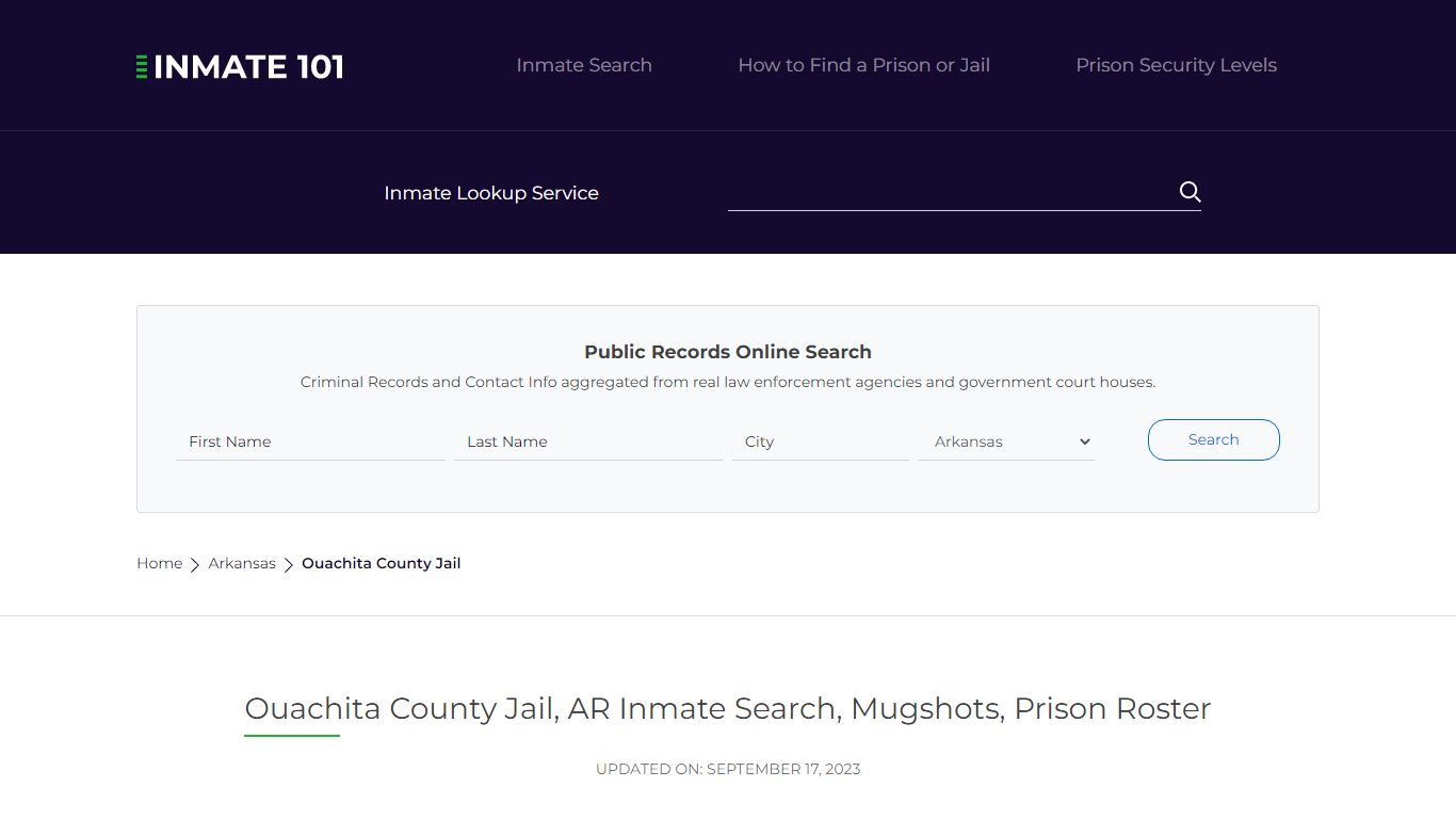 Ouachita County Jail, AR Inmate Search, Mugshots, Prison Roster